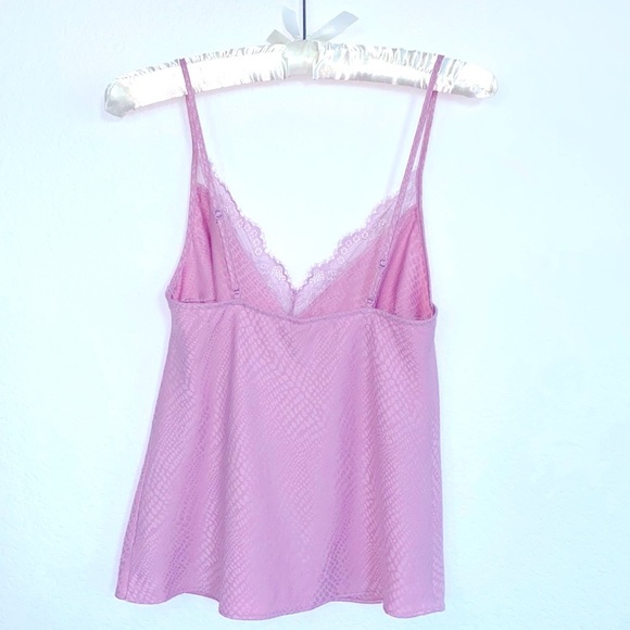 2 Pc Very Sexy Pink Lace Sleep Set Satin Silky Lounge: Top Short XSmall - Picture 4 of 12